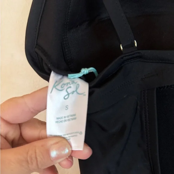 Kona Sol Black One Piece Swimsuit - Picture 8 of 8